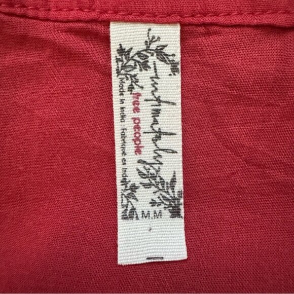 Intimately Free People Medium Red Call Me Later Red Bodysuit - Picture 2 of 9